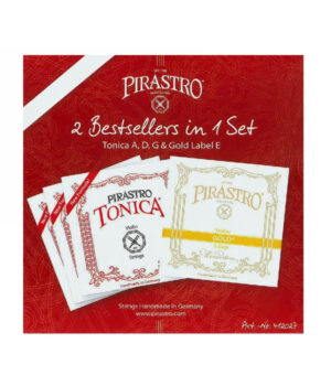 51 Conjunto violino Pirastro Tônica Mi Etiqueta Gold