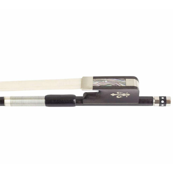 Arco P/ Viola Fibra De Carbono Flor De Liz Prateado