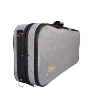 Estojo Case Retangular Viola Modelo Oblong Cinza