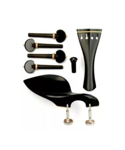 10 Selle E 10 Dadi Per Violino In Ebano - Ricambi Per Liuteria - Nuovi