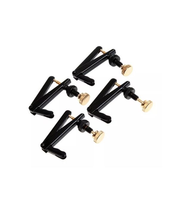 Micro Afinador Violino Preto/Dourado ( 4 peças ) 3/4 4/4