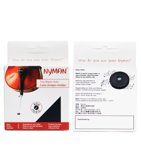 Apoio Espigão Cello Nyman Black Hole Endpin Stop Holder