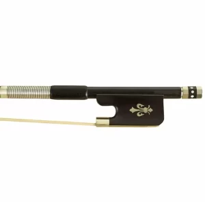 Arco P/ Viola Fibra De Carbono Flor De Liz Prateado
