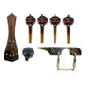 Kit De Montagem Entalhado Rosewood Violino Flor De Liz