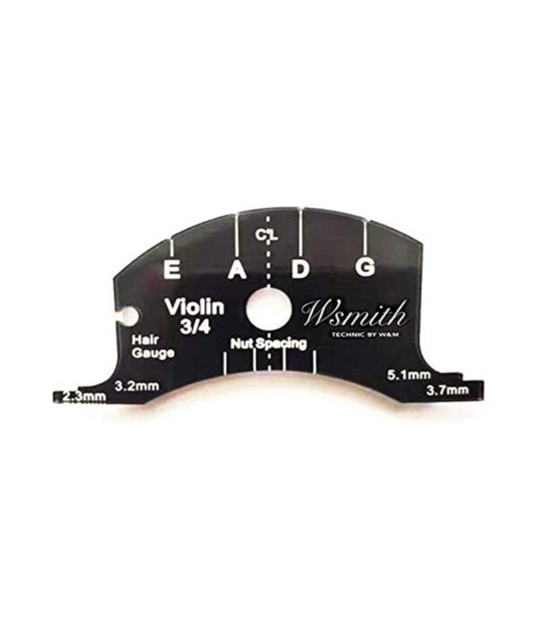 violin bridge 34 template adjustment tool Gabarito Para Ajuste De Cavalete Violino Em Acrílico 3/4