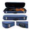 rrrrrrrrrrrrrrrrrrrrr Estojo Case Violino Retangular Jeans 4/4 Cabe Hinario 5 Ccb