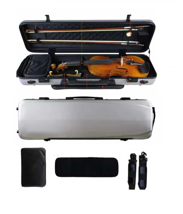Estojo Case Violino Fibra Carbono High Quality Silver