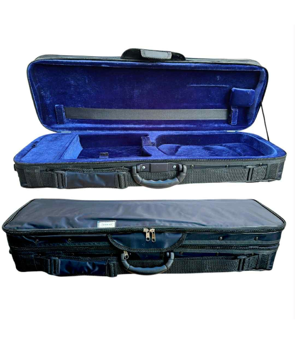 BARSA Estojo Case Retangular Violino - Kloss Super Luxo Azul