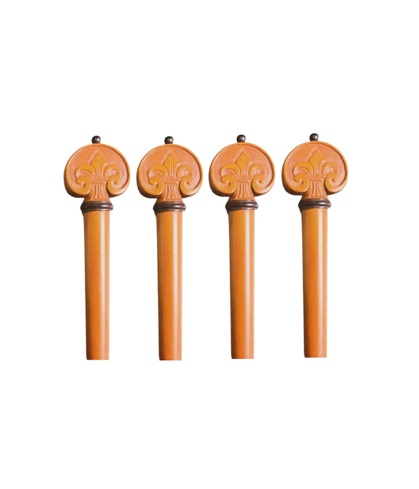 Conjunto Cravelhas Violino - Boxwood Entalhado Black 4/4