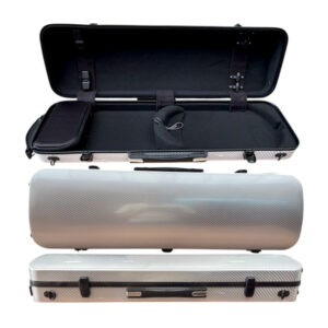 1 Estojo Retangular Para Violino 4/4 Fibra Carbono - Silver