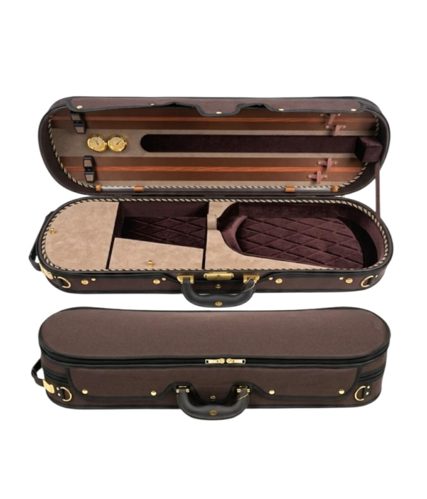 Estojo Case Retangular Violino - Wood Luxury Moderno