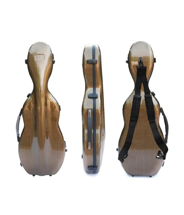 Estojo Case Fibra De Vidro Violino 4/4 Shaped Brown