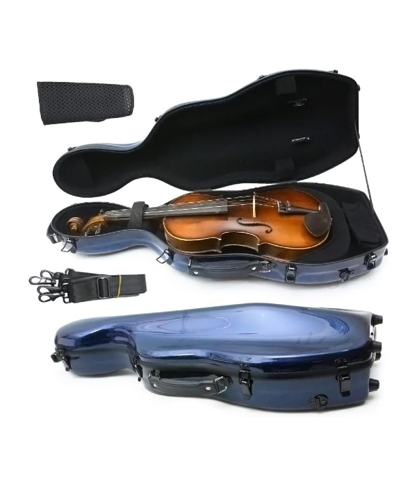 Estojo Case Fibra De Carbono Viola De Arco Shaped