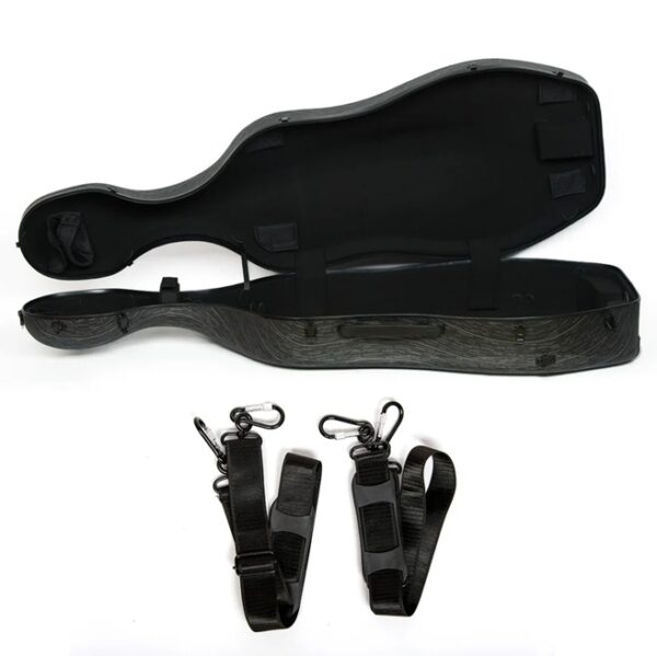 612b2e10-6d3b-4302-bee9-ef34c596815a Estojo Case Violoncelo Rígido Fibra Matt Black Meteor 4/4